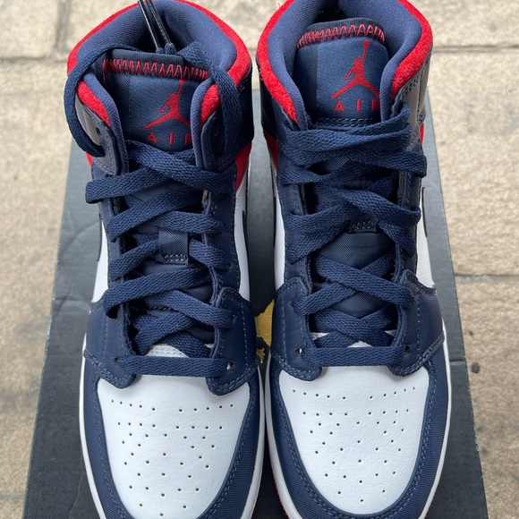 Jordan 1 mid usa size 6Y / women’s 7.5 - Picture 2 of 5
